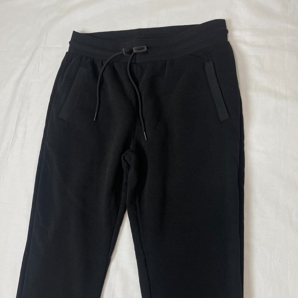 Galaxy Womens Large Black Loose Fit Fleece Jogger Sweatpants Drawstring Black L - Picture 3 of 12